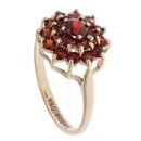 9ct Yellow Gold Garnet Cluster Ring