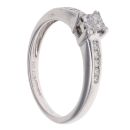 18ct White Gold 0.25ct Princess Cut Diamond Cluster Ring
