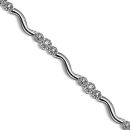 9ct White Gold 0.52ct Diamond Wave Bracelet