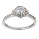9ct White Gold 0.33ct Brilliant Cut Diamond Cluster Ring