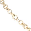 9ct Yellow Gold Plain and Patterned Belcher Chain