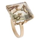 9ct Yellow Gold Smoky Quartz Single Stone Ring