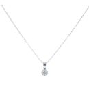 18ct White Gold 0.33ct Diamond Pendant and Chain 16"