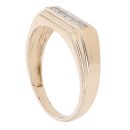 9ct Yellow Gold 0.10ct Diamond Five Stone Signet Ring