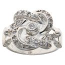 Silver Cubic Zirconia Knot Ring