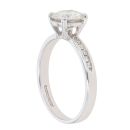 9ct White Gold Cubic Zirconia Solitaire Ring