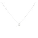 18ct White Gold 0.73ct Diamond Solitaire Pendant and Chain 16"