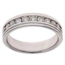 18ct White Gold 0.50ct Brilliant Cut Diamond Half Eternity Ring