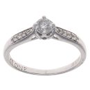 9ct White Gold 0.33ct Brilliant Cut Diamond Solitaire Ring
