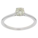 9ct White Gold 0.45ct Brilliant Cut Diamond Solitaire Ring