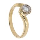 18ct Yellow Gold 0.50ct Diamond Twist Solitaire Ring