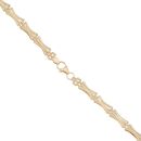 9ct Yellow and White Gold Fancy Chain 16"