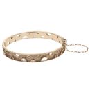 9ct Yellow Gold Patterned Hinged Bangle