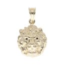 14ct Yellow Gold Stone Set Lion Pendant