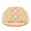 9ct Yellow Gold Patterned Signet Ring