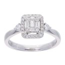 18ct White Gold 0.43ct Diamond Cluster Ring