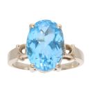 9ct Yellow Gold Topaz Solitaire Ring