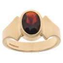 9ct Yellow Gold Garnet Single Stone Ring