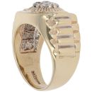 9ct Yellow Gold Cubic Zirconia Signet Ring