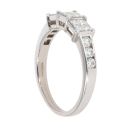 18ct White Gold 0.75ct Princess And Brilliant Cut Diamond Cluster Ring