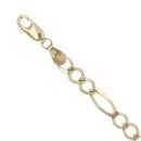 9ct Yellow Gold Figaro Bracelet 7"