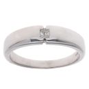 18ct White Gold 0.12ct Diamond Signet Ring