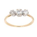18ct Yellow Gold 0.50ct Diamond Trilogy Ring