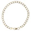 9ct Yellow Gold Square Curb Bracelet 8"