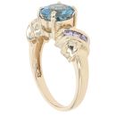 9ct Yellow Gold Tanzanite And Blue Topaz Ring