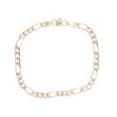 9ct Yellow Gold Figaro 7.5" Bracelet