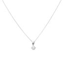 18ct White Gold 0.33ct Brilliant Cut Diamond Solitaire Pendant and Chain 18"