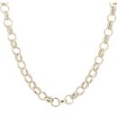 9ct Yellow Gold Patterned And Plain Belcher Chain 26"