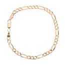 9ct Yellow Gold Figaro Bracelet 7.5"