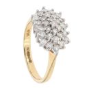 18ct Yellow Gold 0.50ct Diamond Cluster Ring