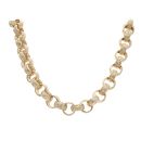 9ct Yellow Gold Patterned Belcher Chain 24"
