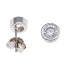 925 Sterling Silver Cubic Zirconia Solitaire Stud Earrings