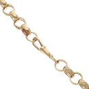 9ct Yellow Gold Plain and Patterned Belcher Chain 26"