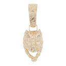 9ct Yellow Gold Patterned Dog Pendant