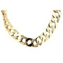 New 9ct Yellow Gold Pattern And Plain Curb Chain