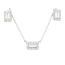 Sterling Silver Cubic Zirconia Pendant and Earring Set