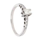 18ct White Gold 0.60ct Baguette Cut Solitaire Ring