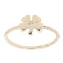 Children's 14ct Yellow Gold Cubic Zirconia Flower Ring