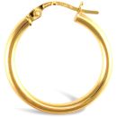 9ct Yellow Gold Ultra Light Plain Hoop Earrings