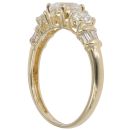 14ct Yellow Gold Cubic Zirconia Three Stone Ring