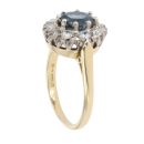 18ct Yellow Gold 0.70ct Diamond And Sapphire Cluster Ring