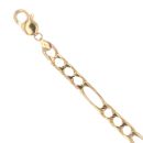9ct Yellow Gold Figaro Bracelet 9.5"