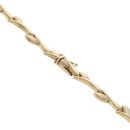 9ct Yellow and White Gold Fancy Chain 16"