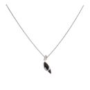 9ct White Gold Onyx Pendant and Chain 16"
