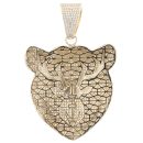 9ct Yellow Gold Cubic Zirconia Bear Pendant