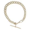9ct Yellow Gold Albert T-Bar Bracelet 8.5"